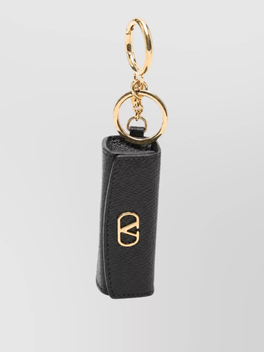 Valentino Garavani leather lipstick keychain