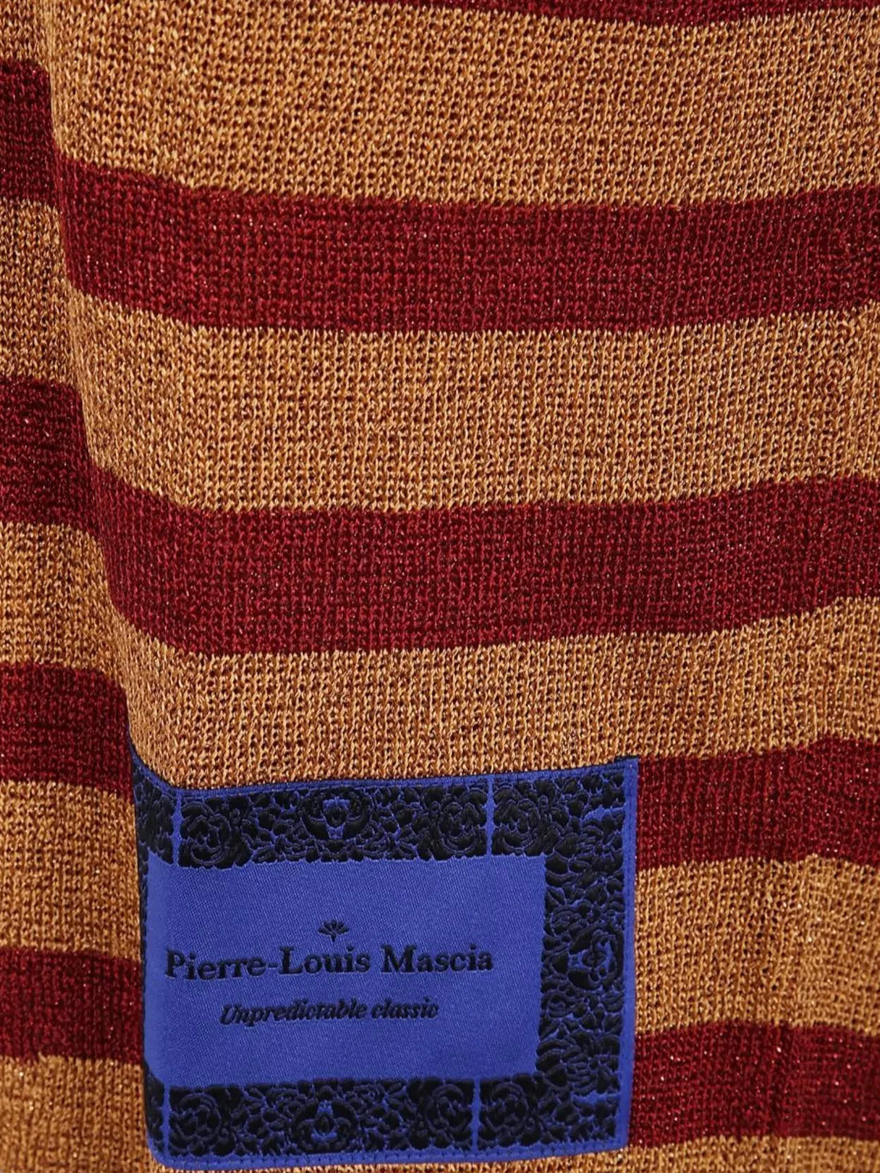 Pierre Louise Mascia Knit Vest Striped Trim