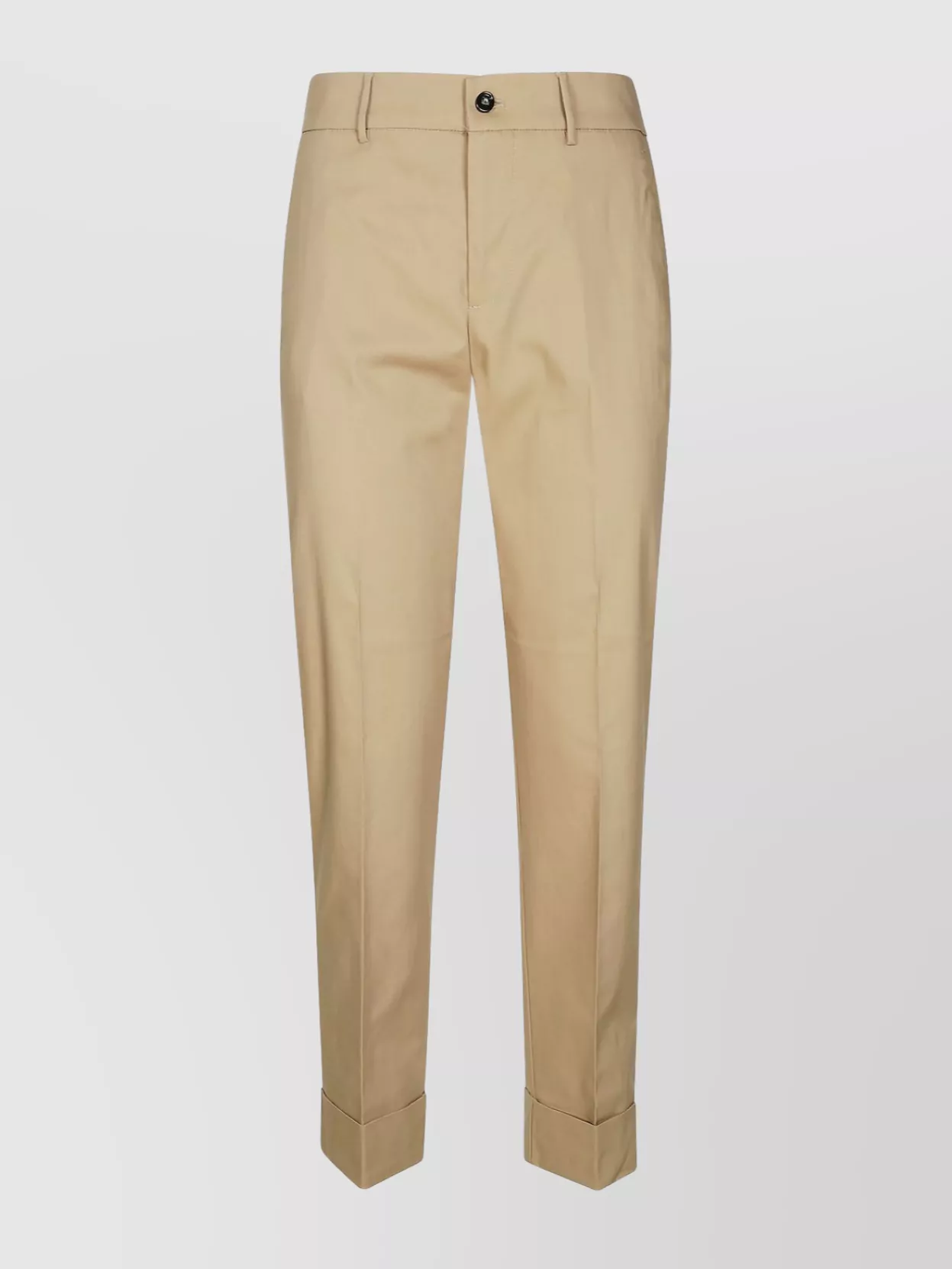 Shop Berwich Trousers With Back Pockets And Cuffed Hem
