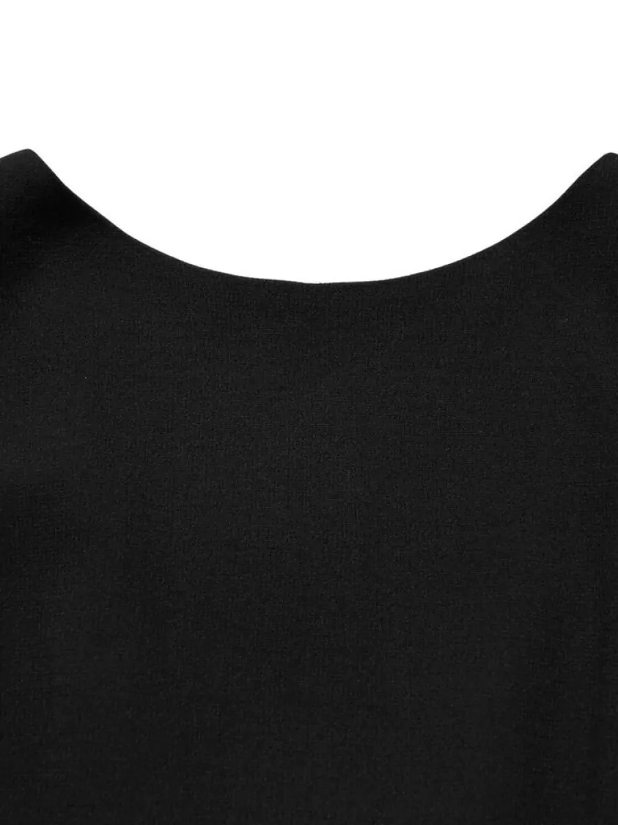Dolce&Gabbana Wool crepe long-sleeve midi dress