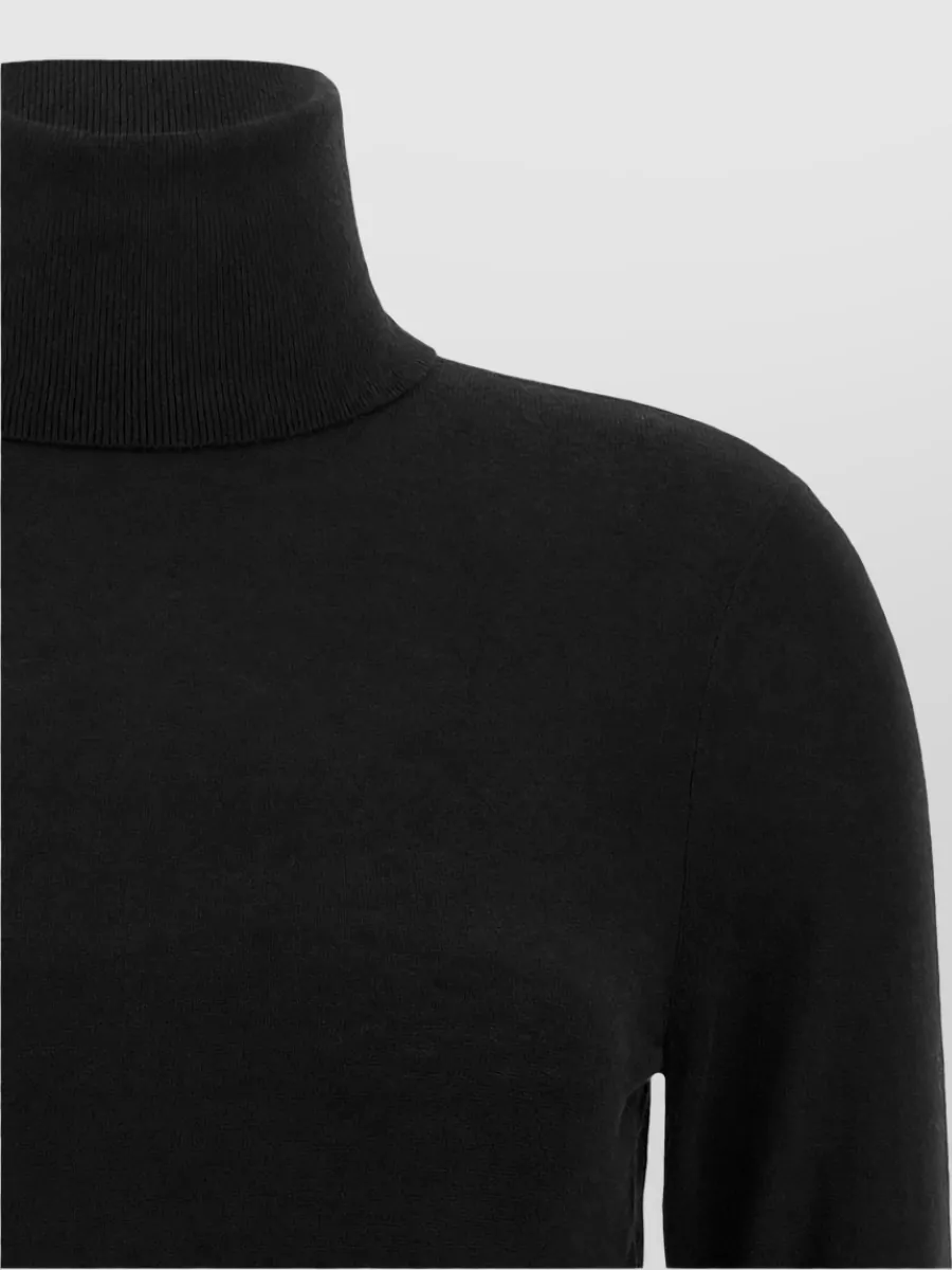Lauren Ralph Lauren Silk Mohair Ribbed Turtleneck Sweater