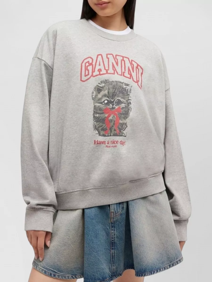 Ganni Organic Cotton Graphic Sweatshirt