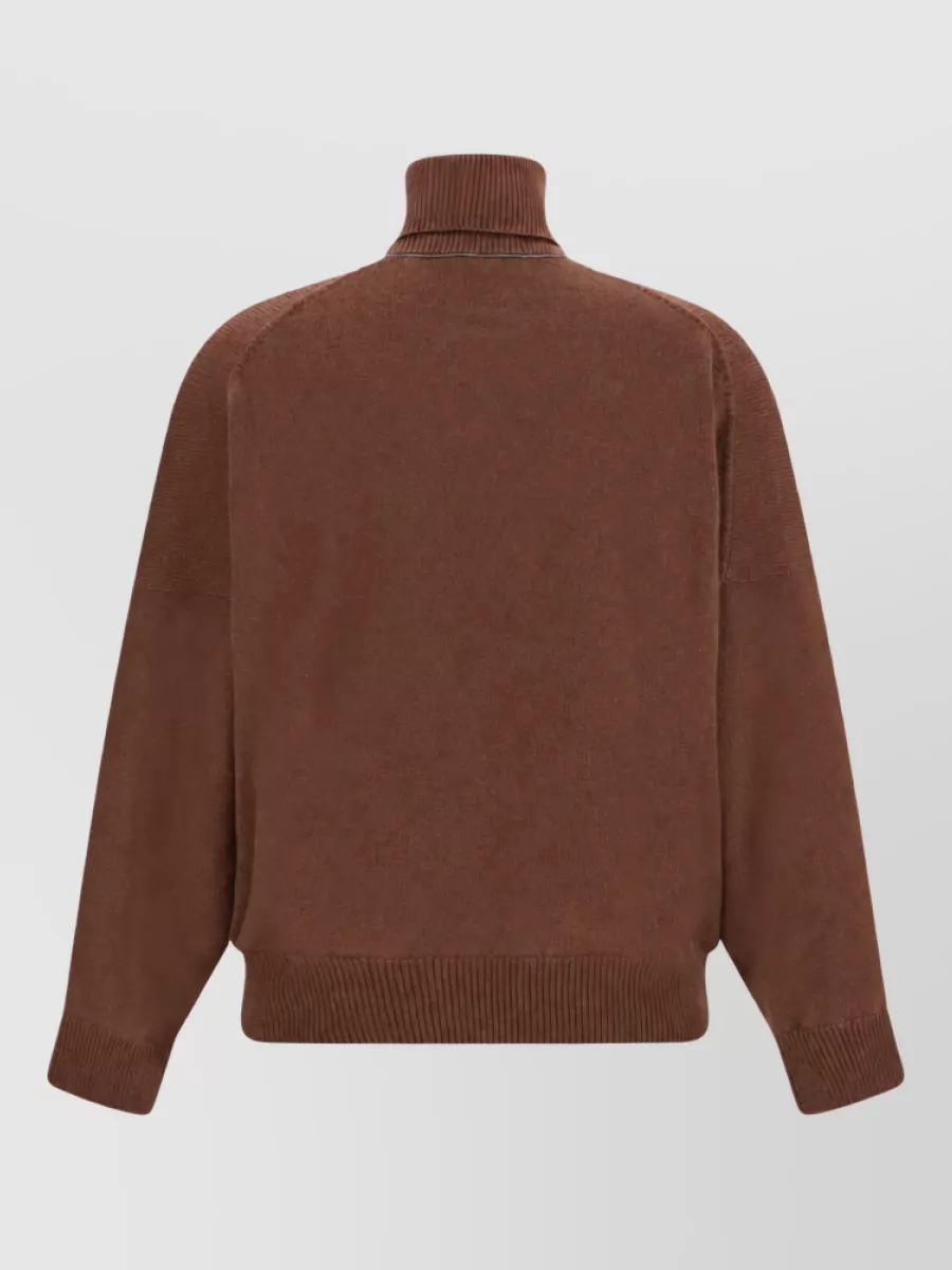 Brunello Cucinelli Cashmere Ribbed Turtleneck Jumper