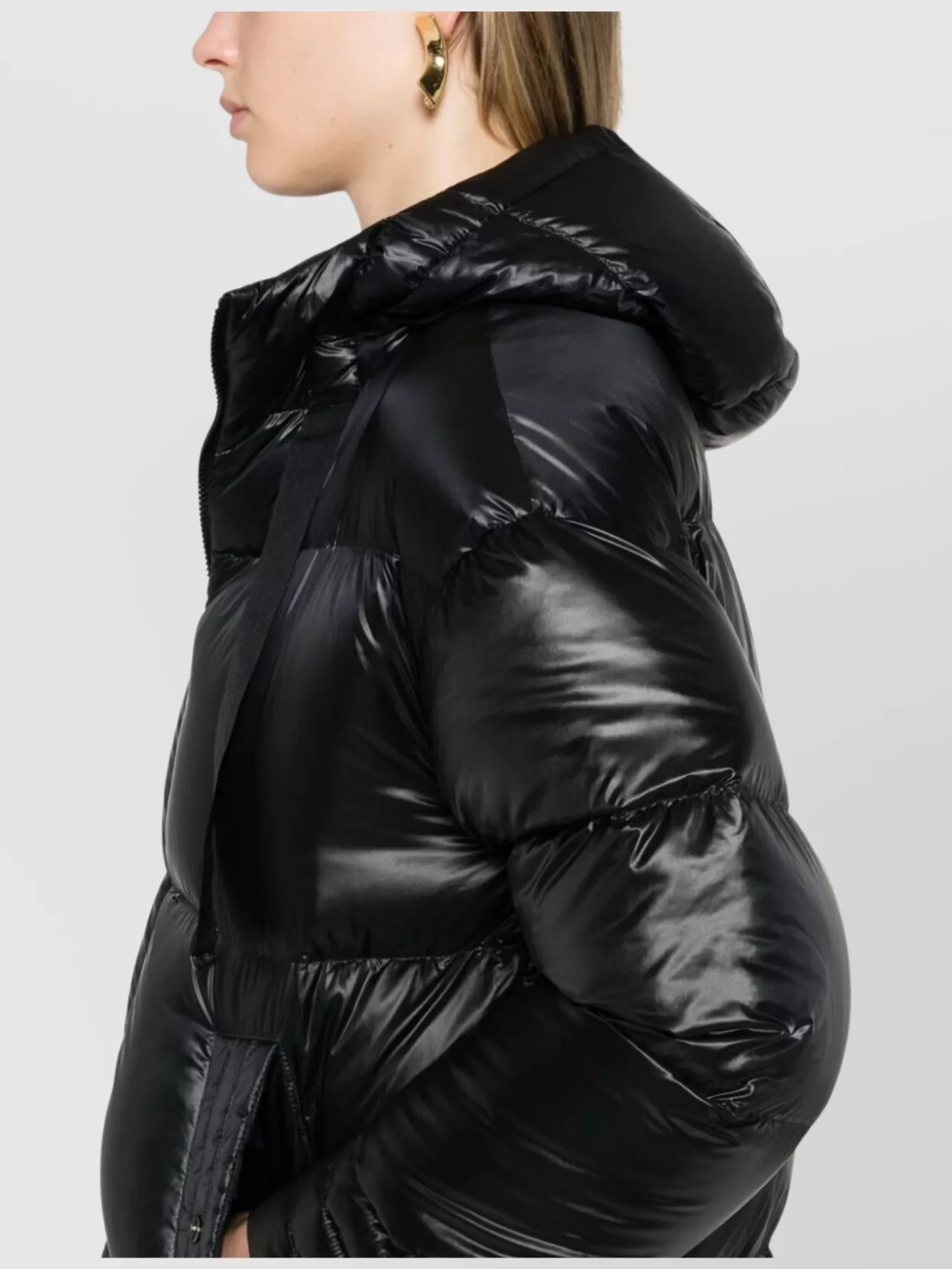 Herno Quilted Hooded Jacket Zipper Pockets