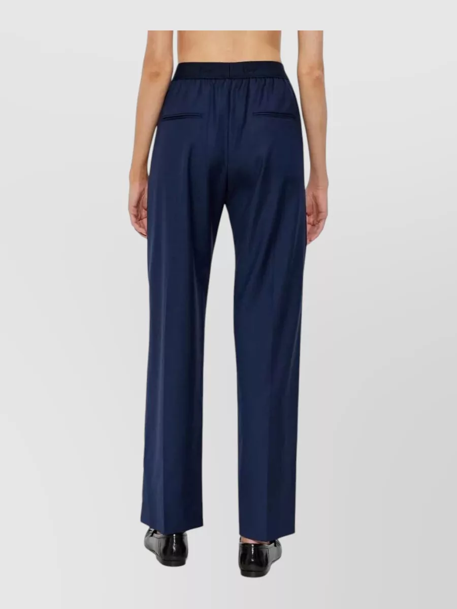 Kenzo Wool Straight Leg Suit Trousers