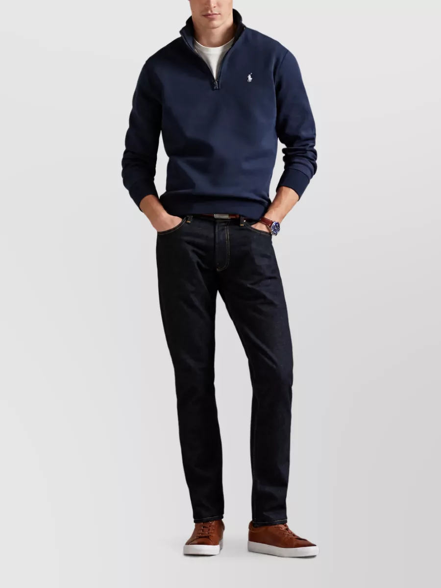 Polo Ralph Lauren Double-Knit Mockneck Quarter-Zip Pullover
