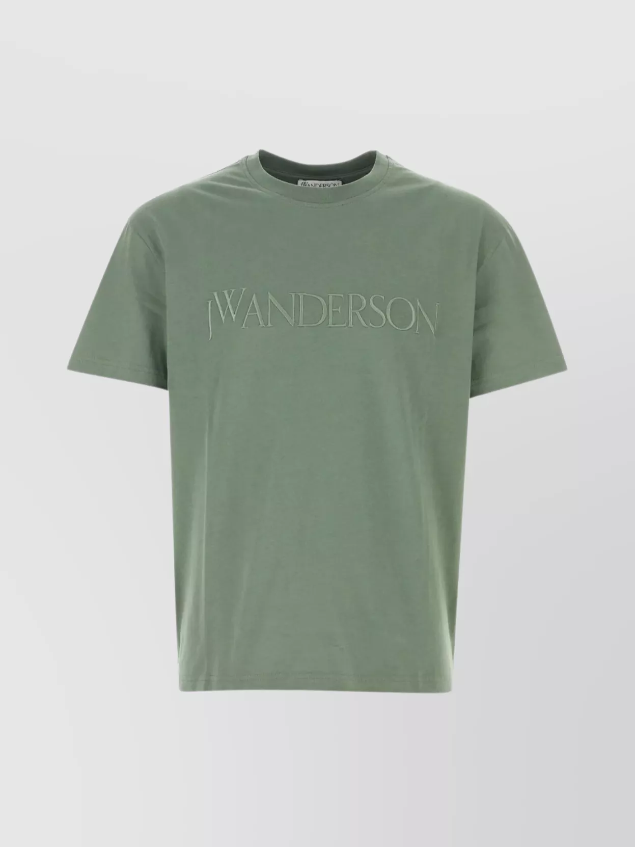 Shop Jw Anderson Cotton Crew-neck T-shirt With Short Sleeves In Green
