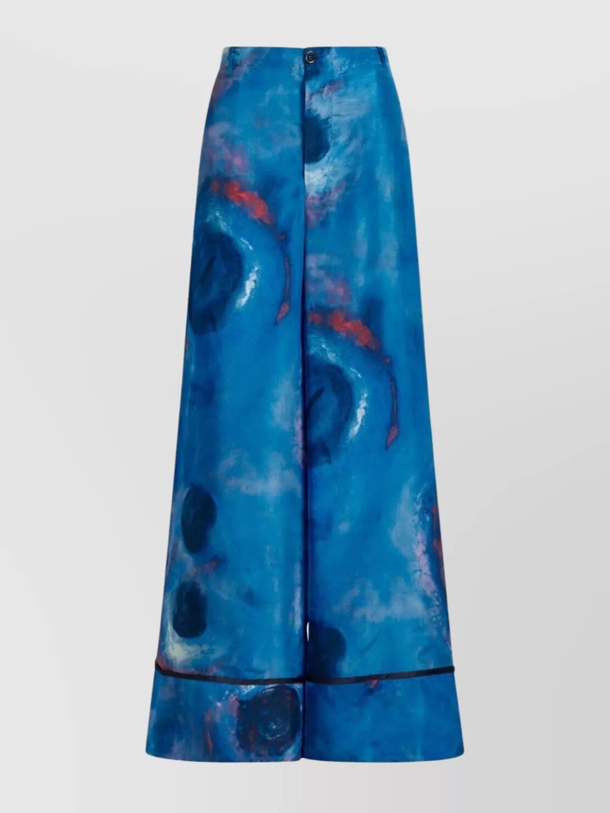 Marni Wide Leg Trousers Elastic Waistband In Blue