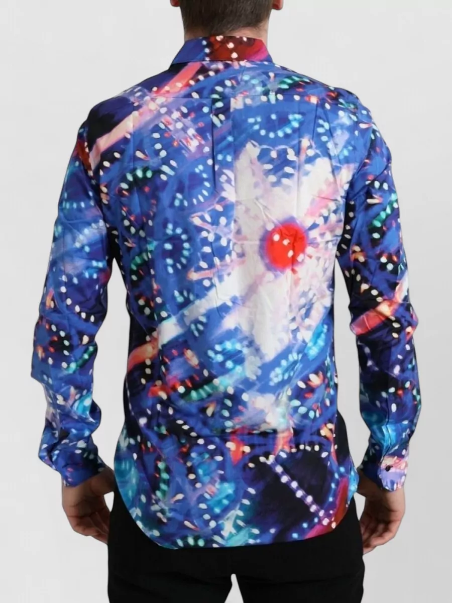 Dolce&Gabbana Cotton Slim-Fit Printed Long-Sleeve Shirt