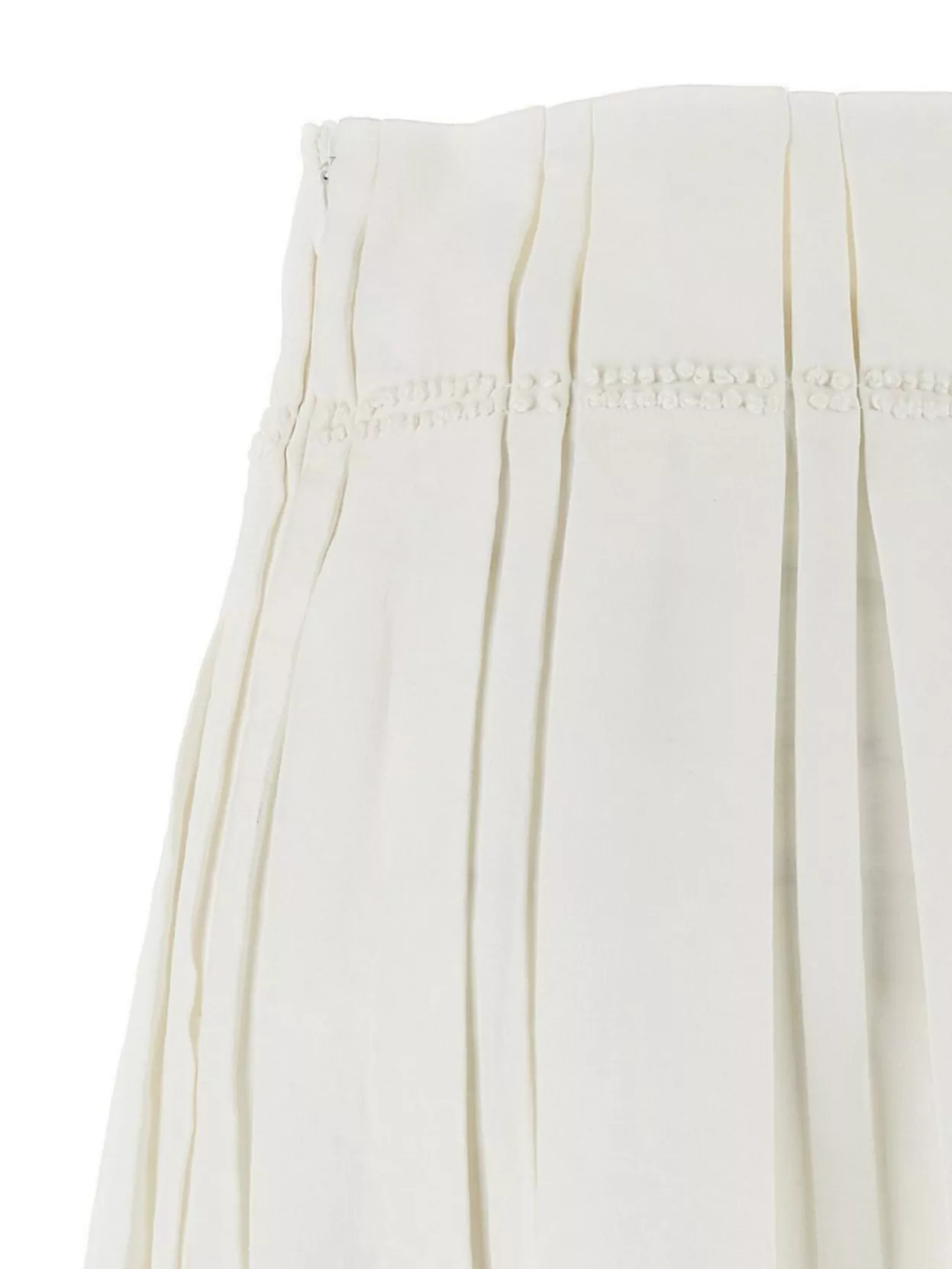 Shop Jil Sander Waist Pleated Skirt Textured Detail
