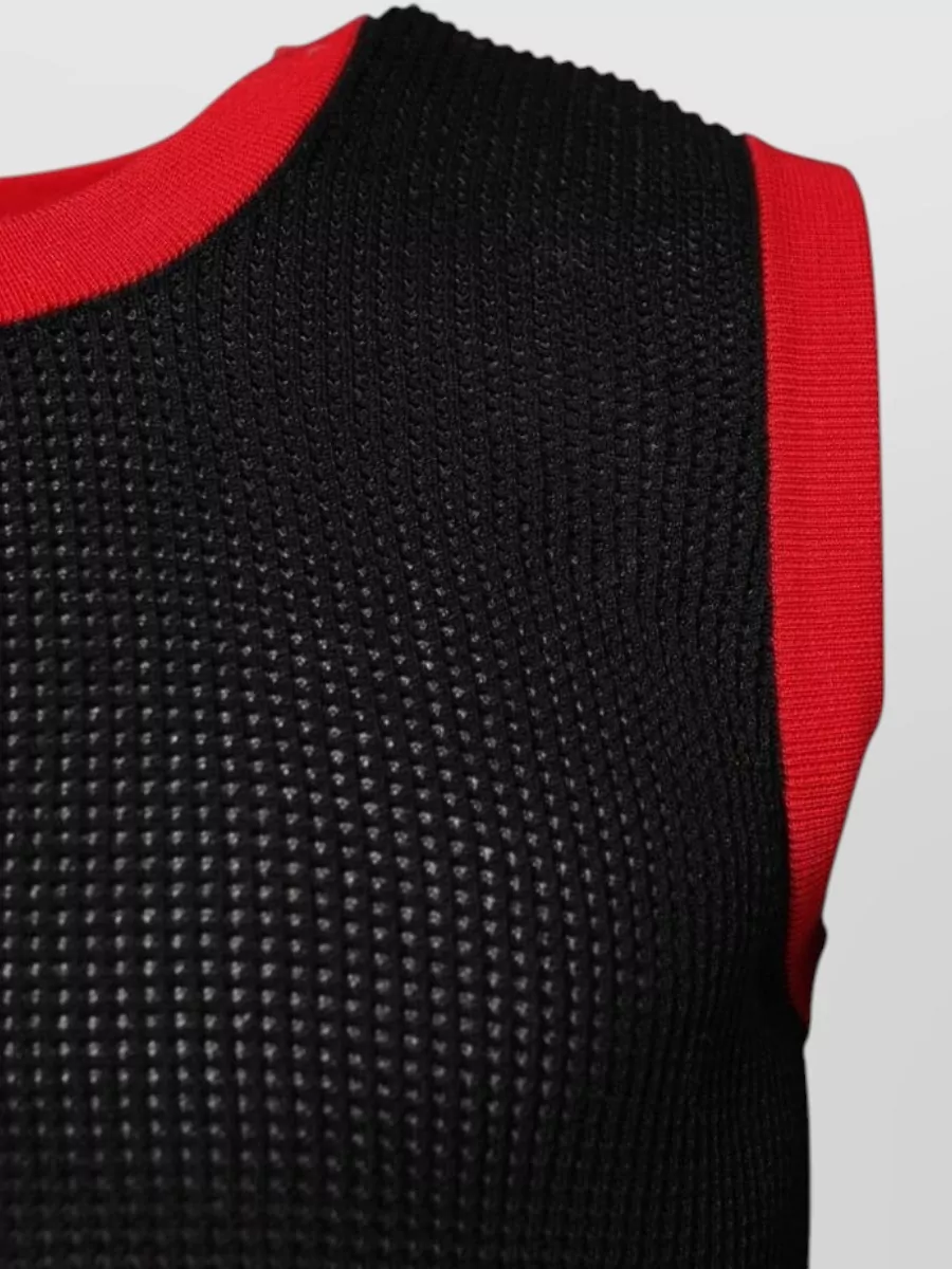 Dolce&Gabbana Cotton Fine-Knit Sleeveless Round-Neck Jumper