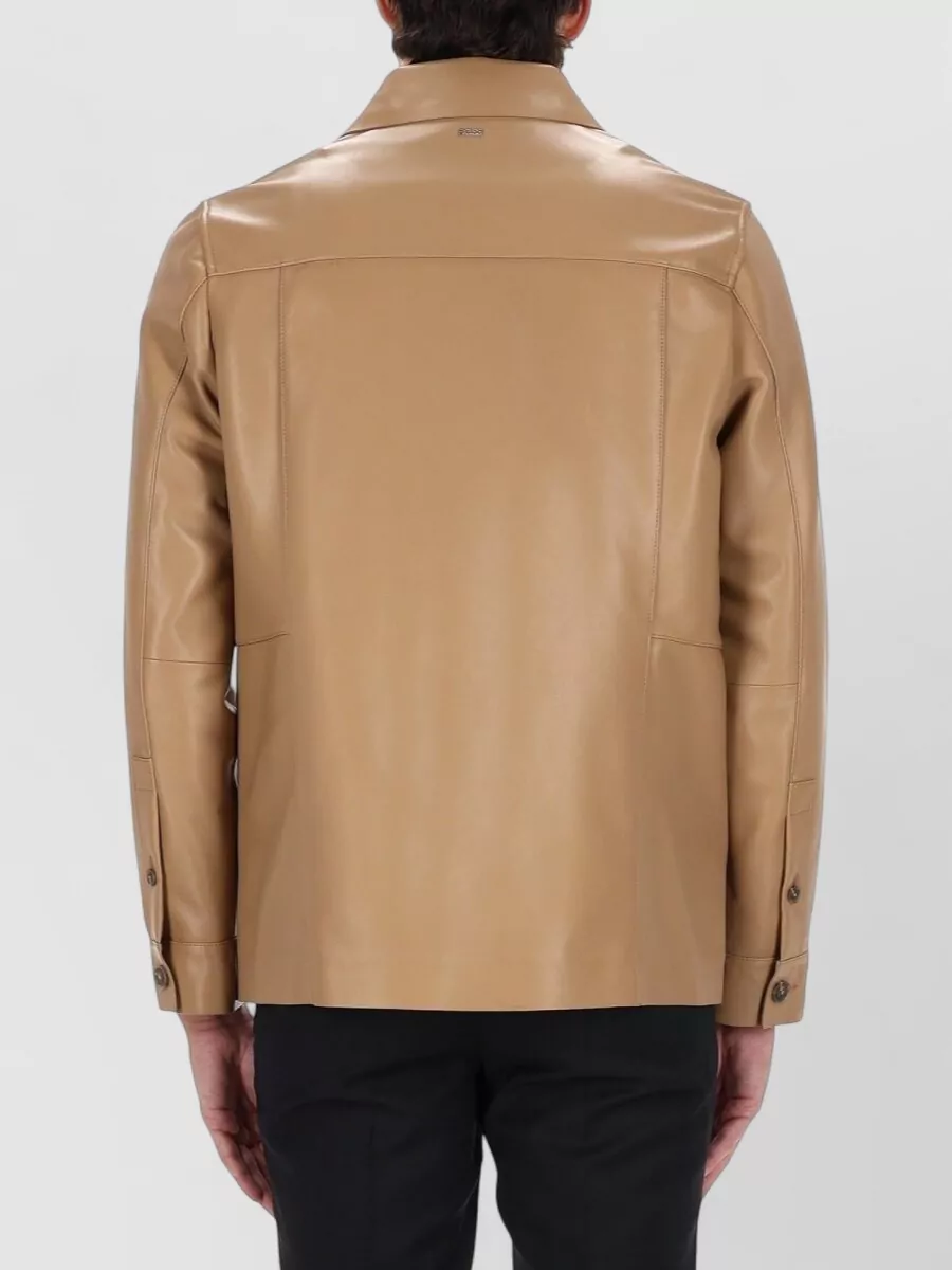 Boss Long Sleeve Jacket With Point Collar And Pockets