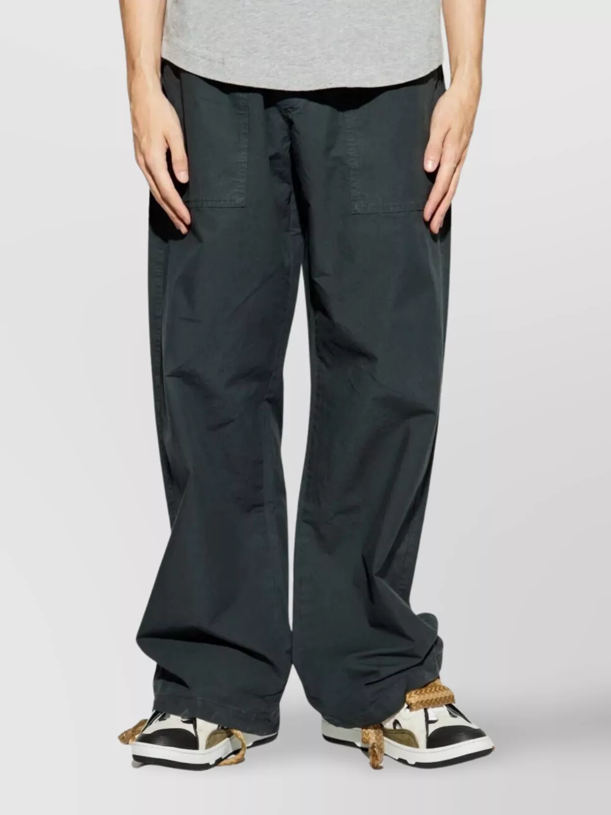 Palm Angels Loose Trousers Curved Logo