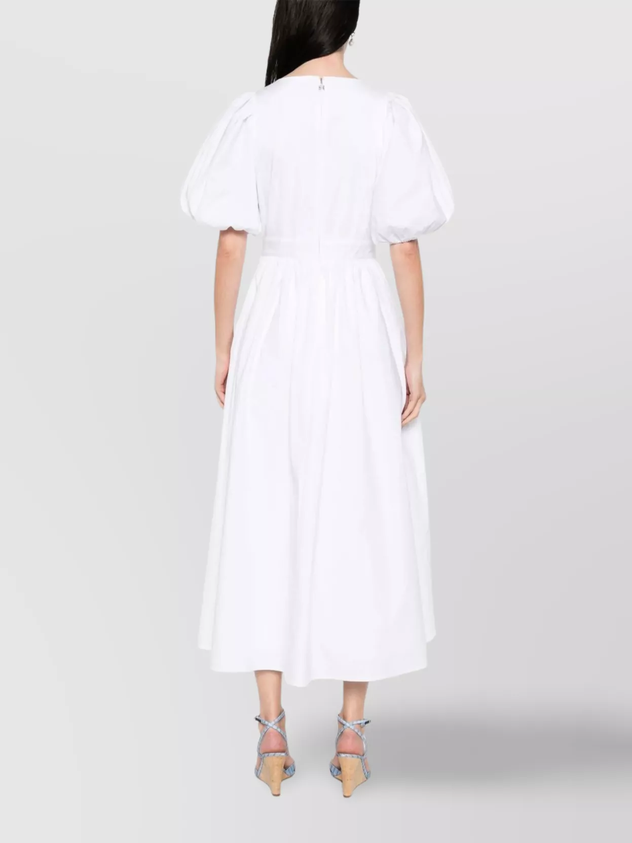 Rotate Birger Christensen Puff-sleeve Midi Dress