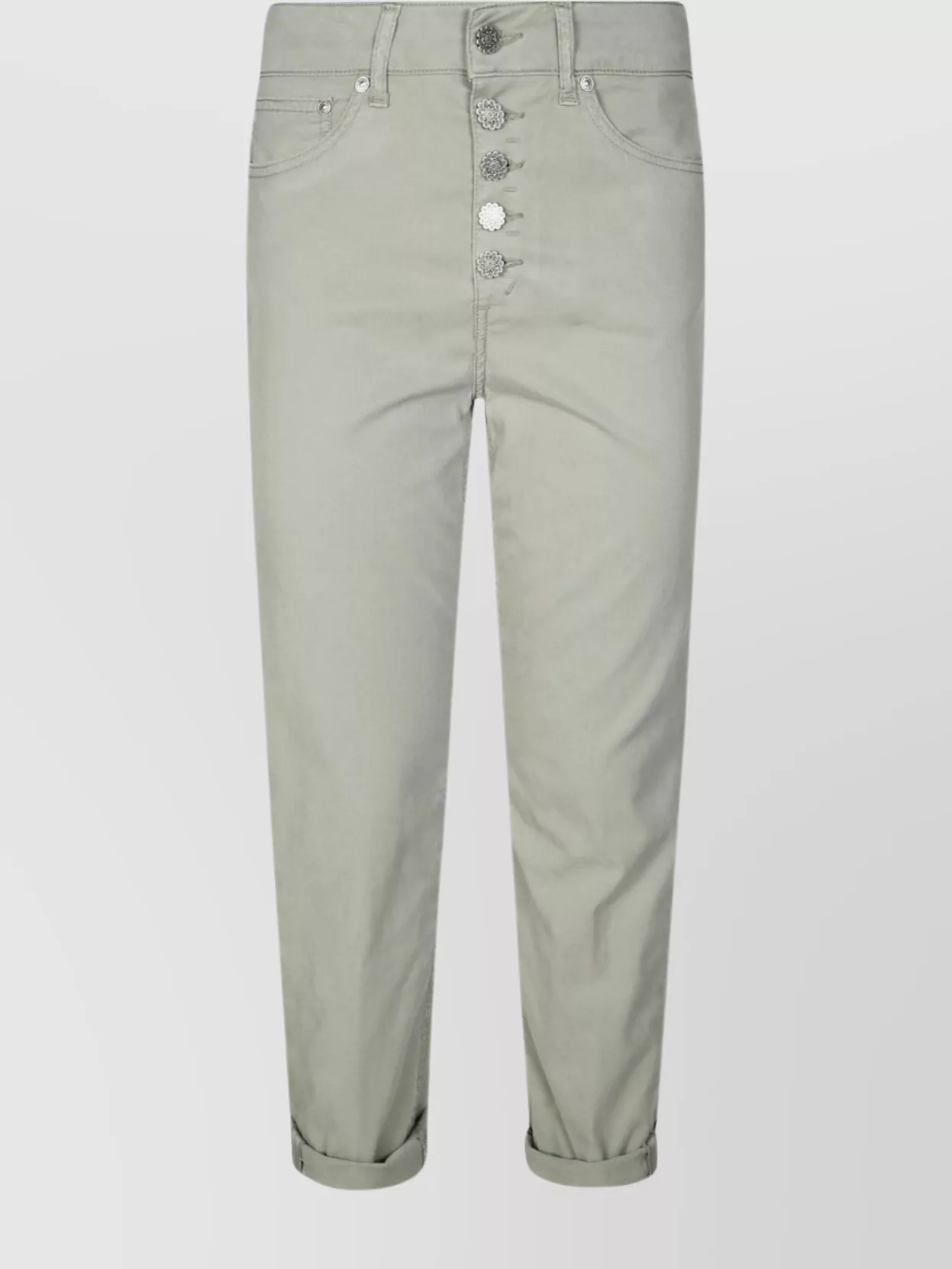 Dondup Rolled Cuffs Button Five-pocket Trousers