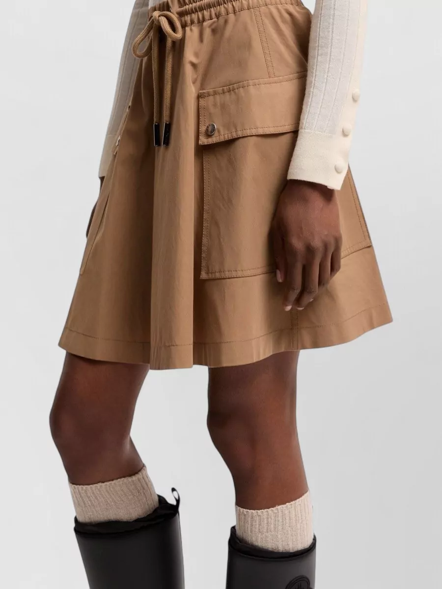 Moncler Cotton Blend A-Line Mini Skirt