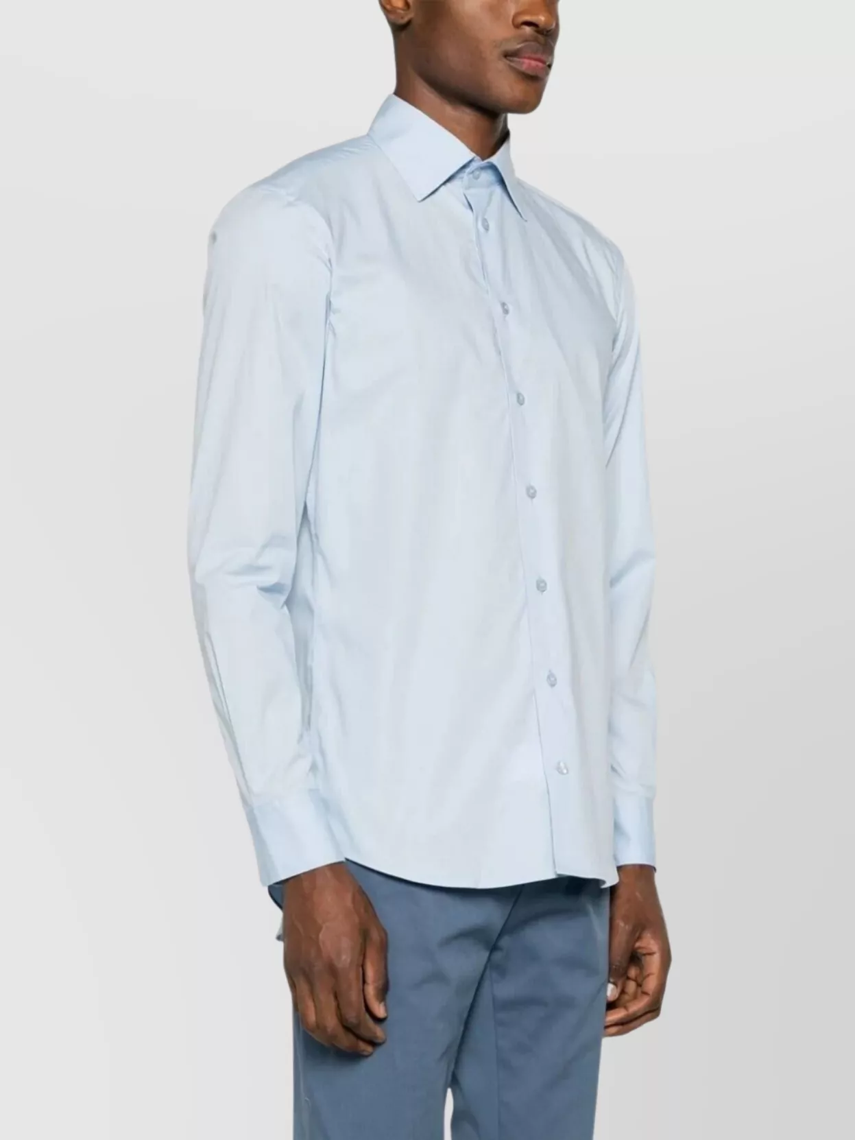 Etro Long Sleeve Shirt Curved Hem In Multi