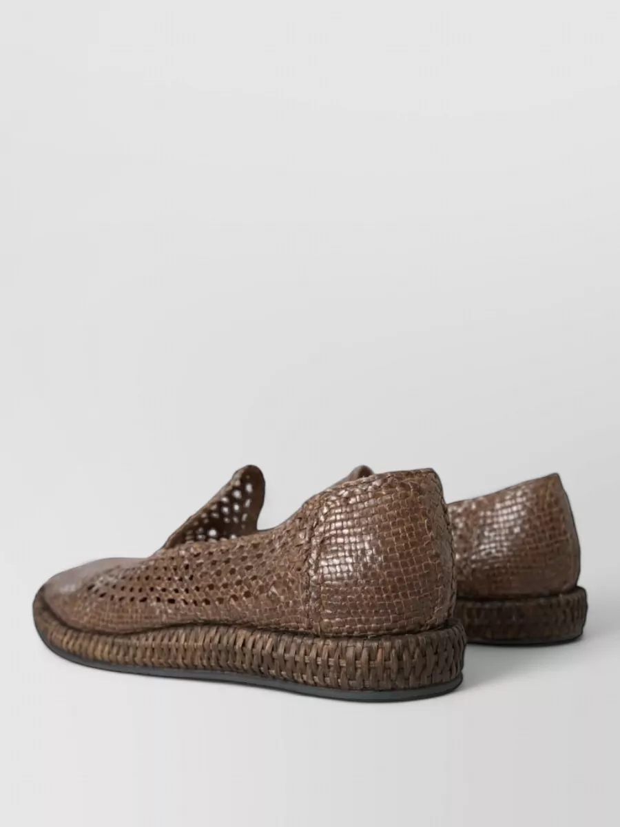 Dolce&Gabbana Woven Leather Espadrilles