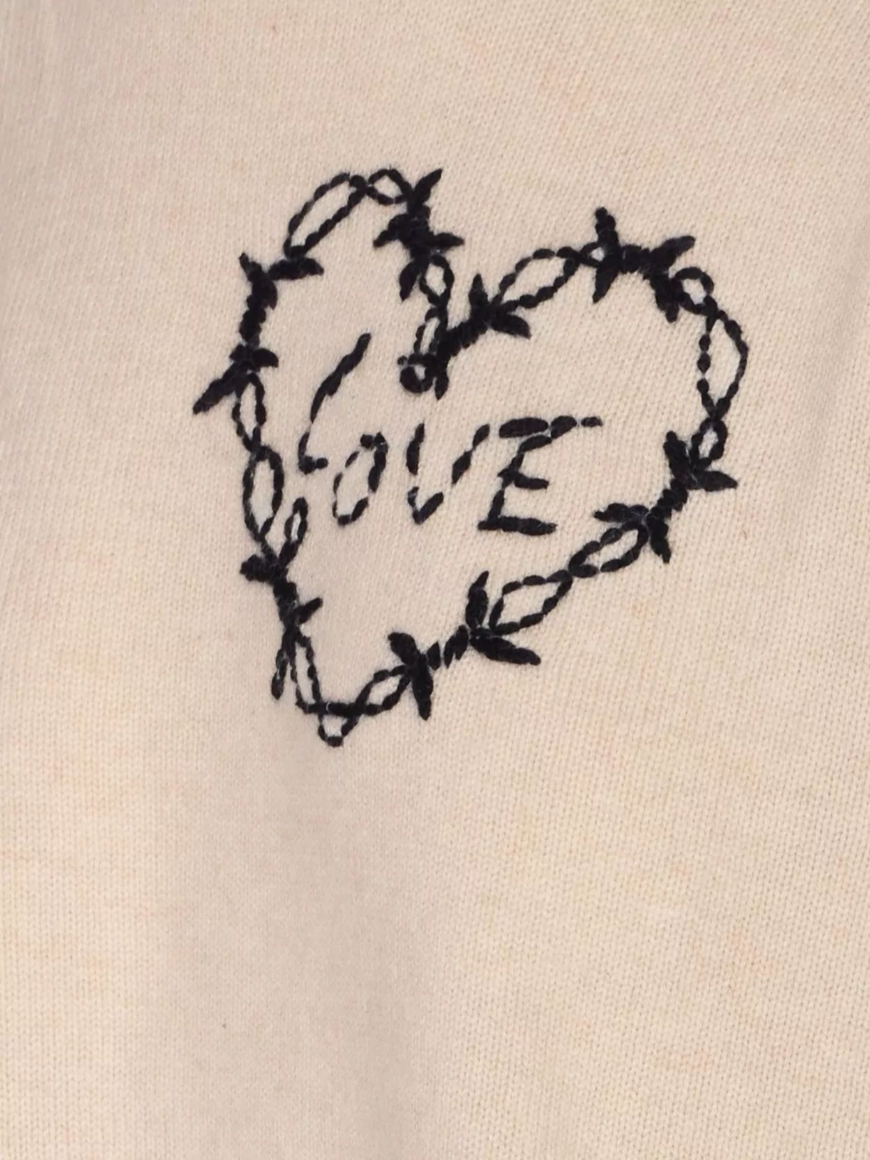 Zadig & Voltaire Crew Neck Knitwear With Long Sleeves And Embroidery In Neutral