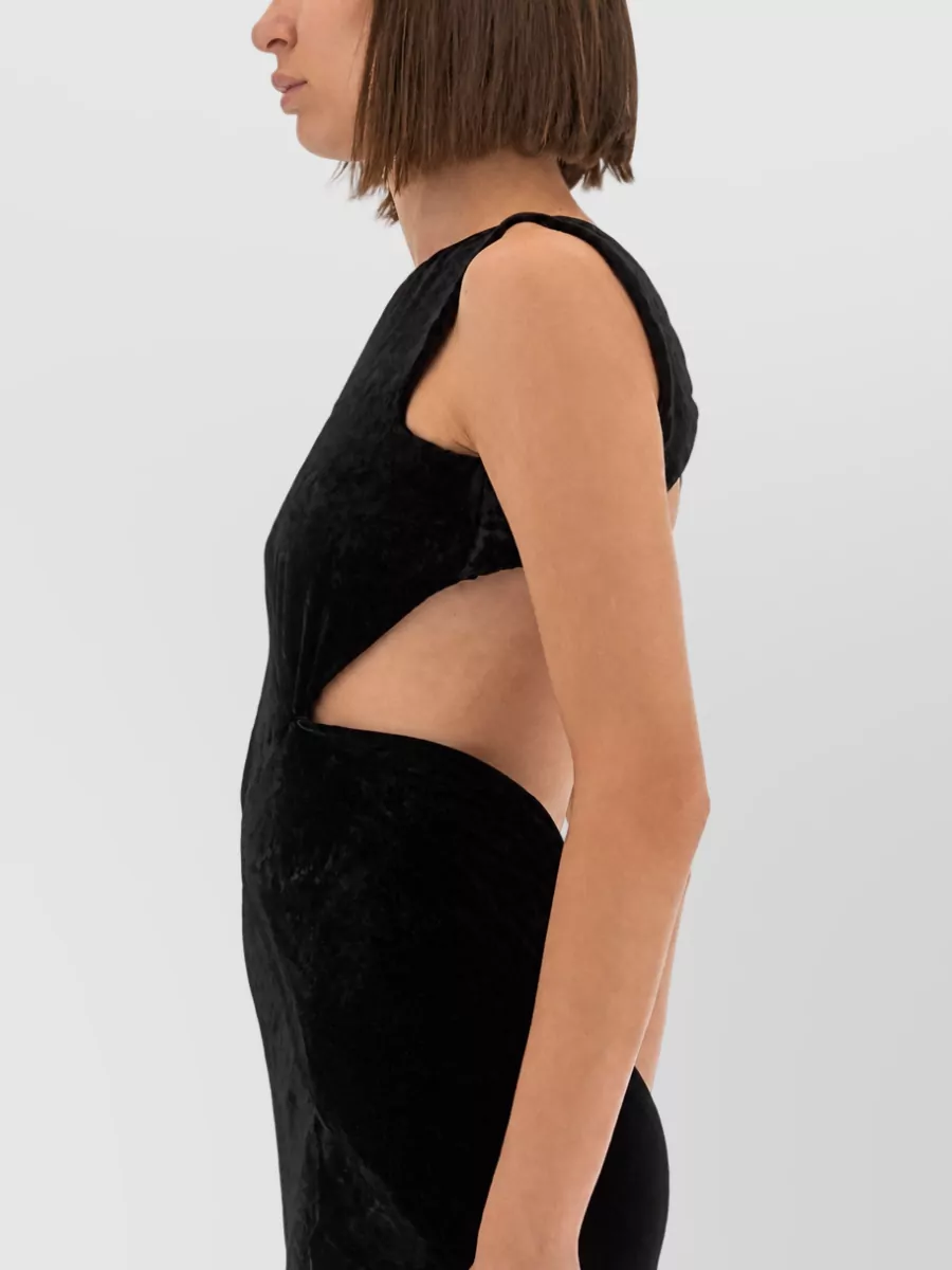 Rick Owens Silk Viscose Open Back Maxi Dress