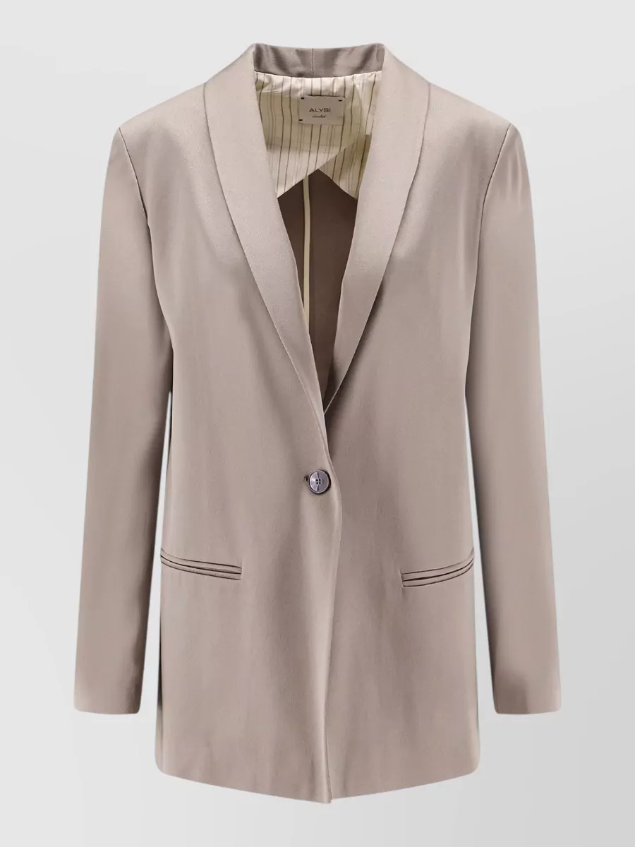 Alysi single-breasted satin blazer