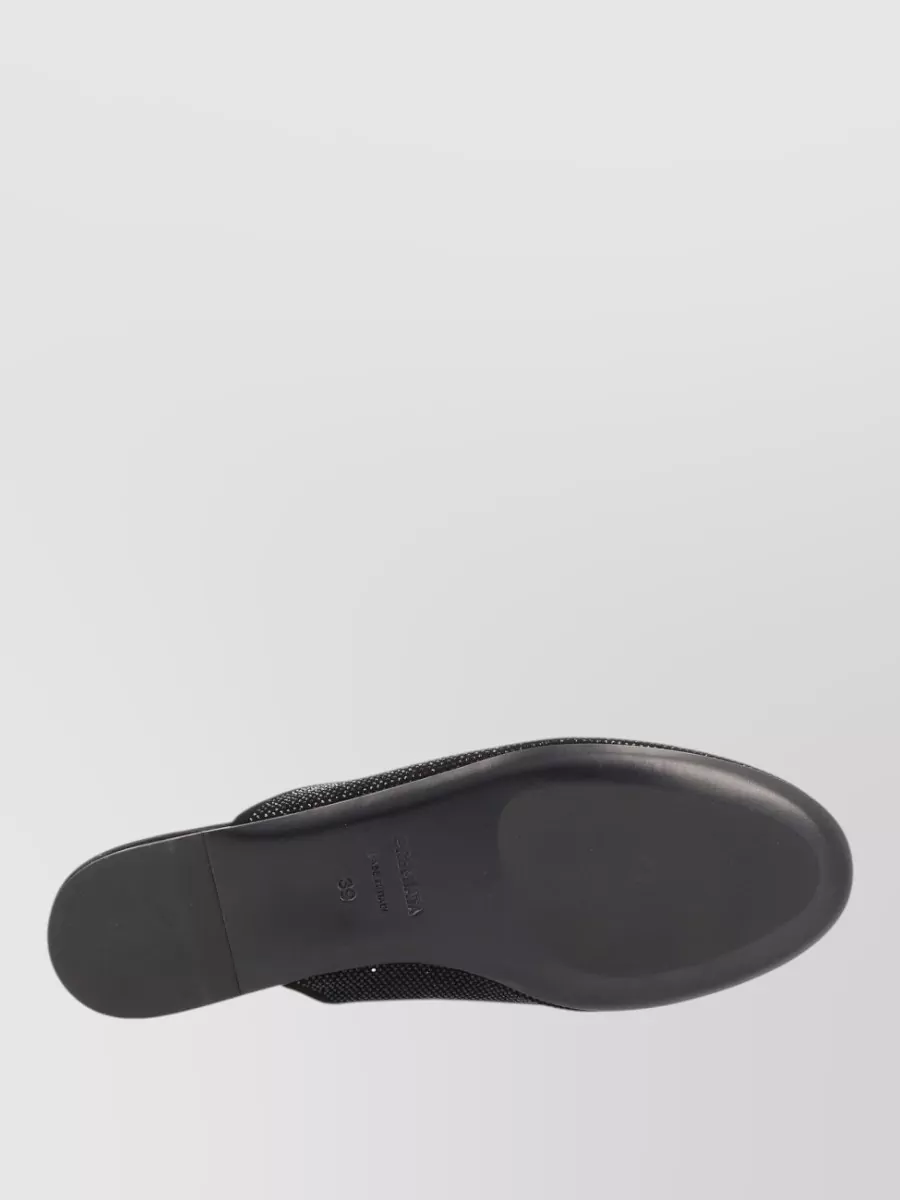 Premiata Leather Rhinestone Mules