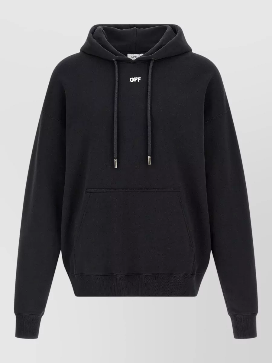 Off-White printed cotton hoodie