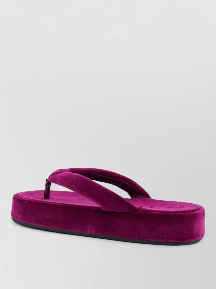 Balenciaga velvet platform thong sandals