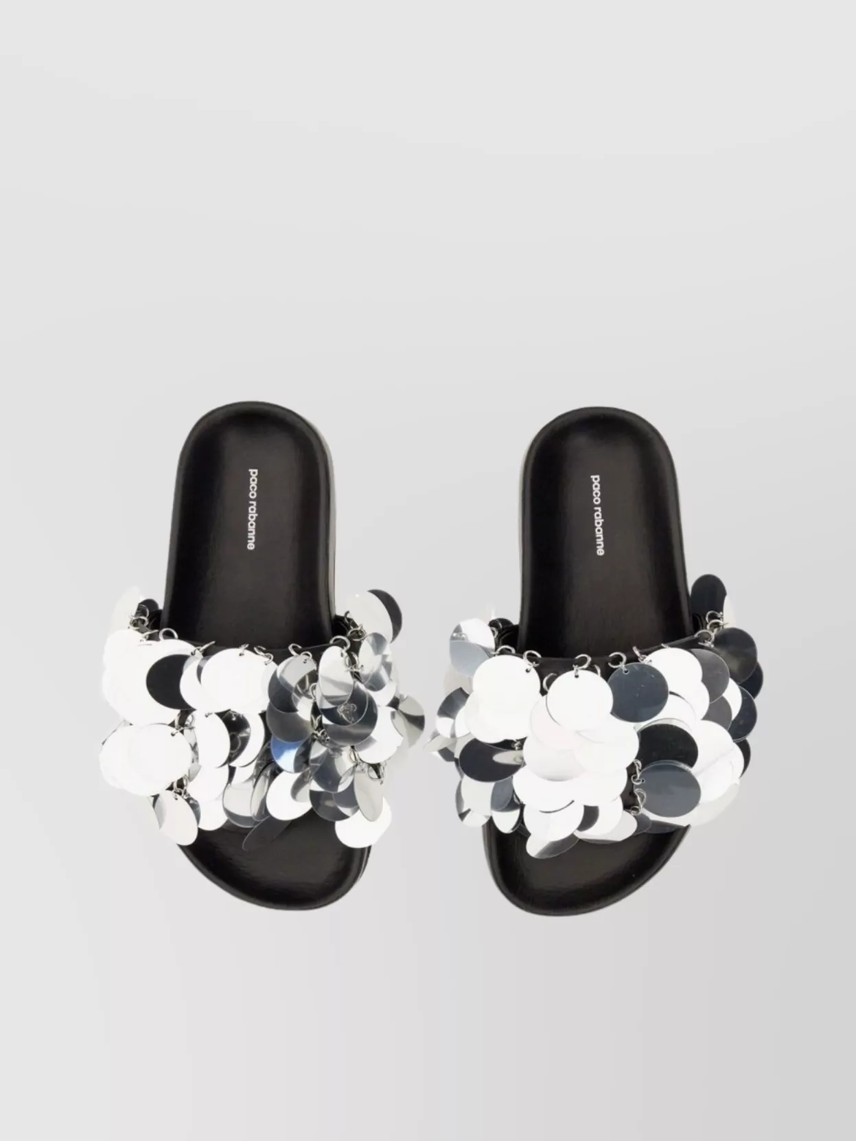 Paco Rabanne Embellished Flat Sole Open Toe Sandal