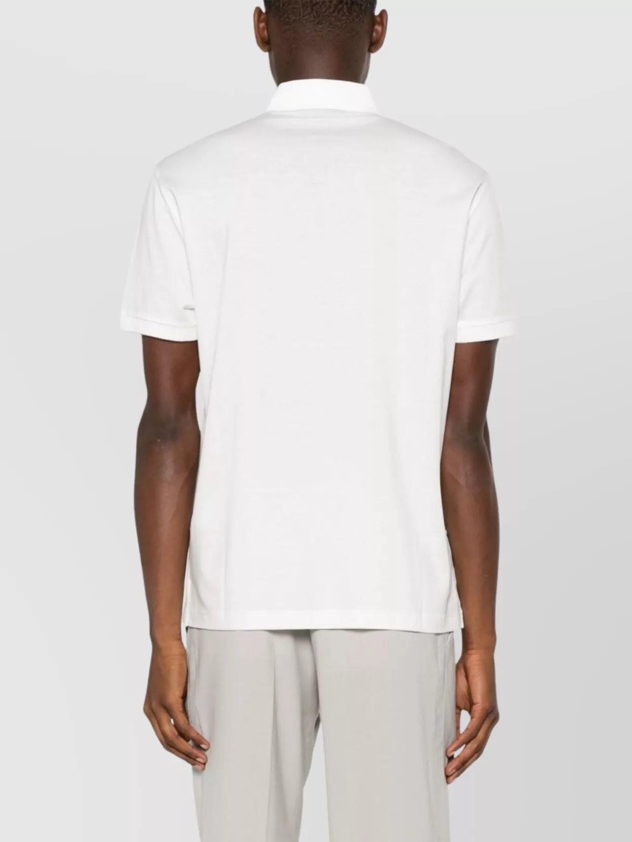 Emporio Armani Logo Polo Shirt Ribbed Trim
