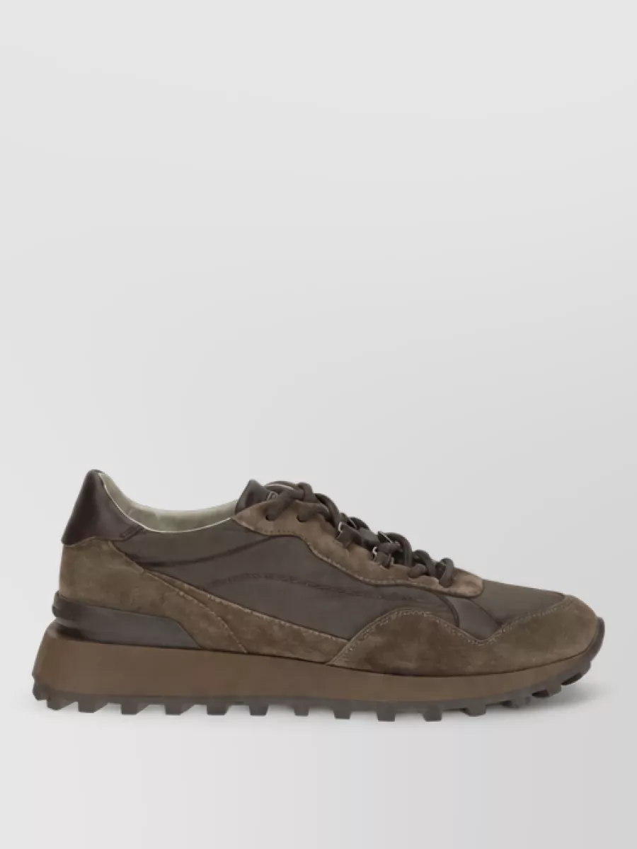 Brunello Cucinelli Leather Lace-Up Sneakers