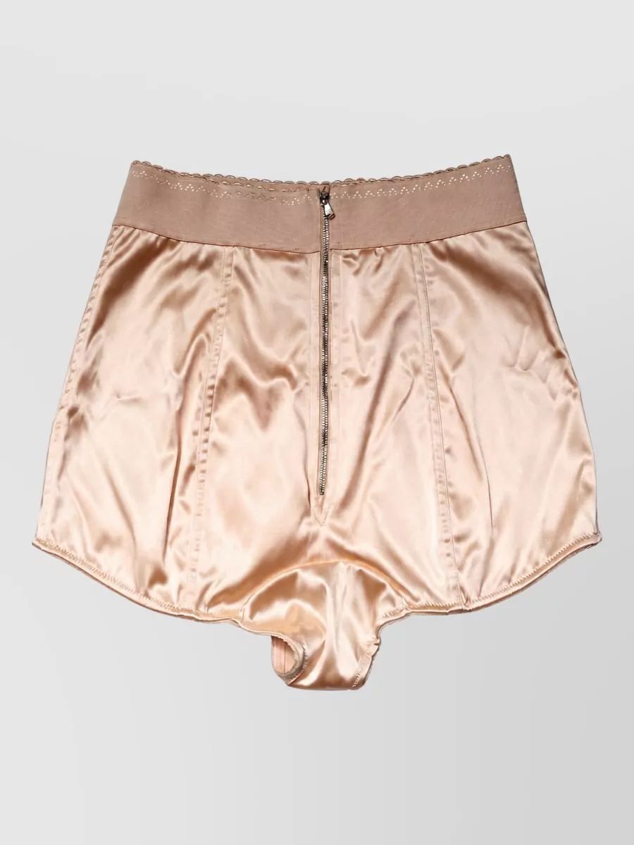 Dolce&Gabbana Silk High-Rise Short Shorts