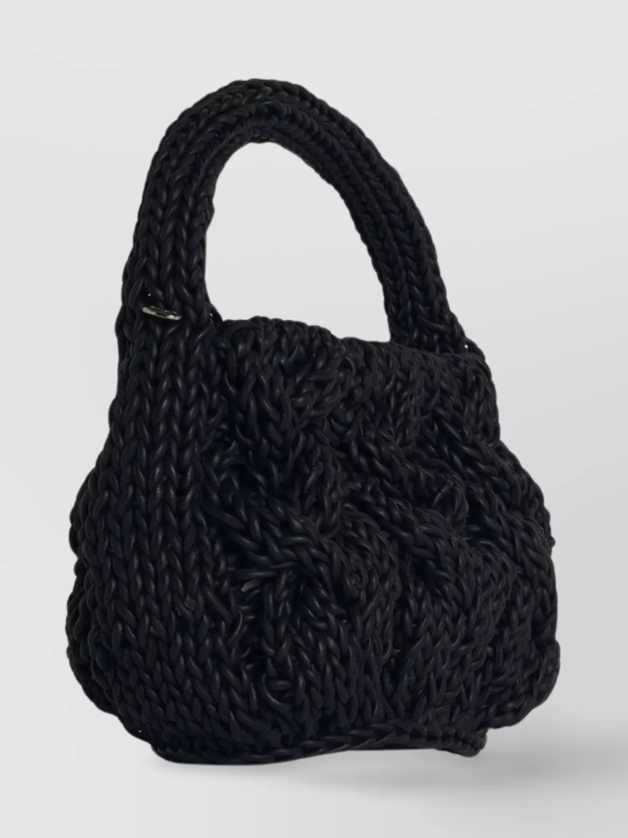 JW ANDERSON LEATHER MINI BAG WITH BRAIDED TEXTURE AND TOP HANDLE