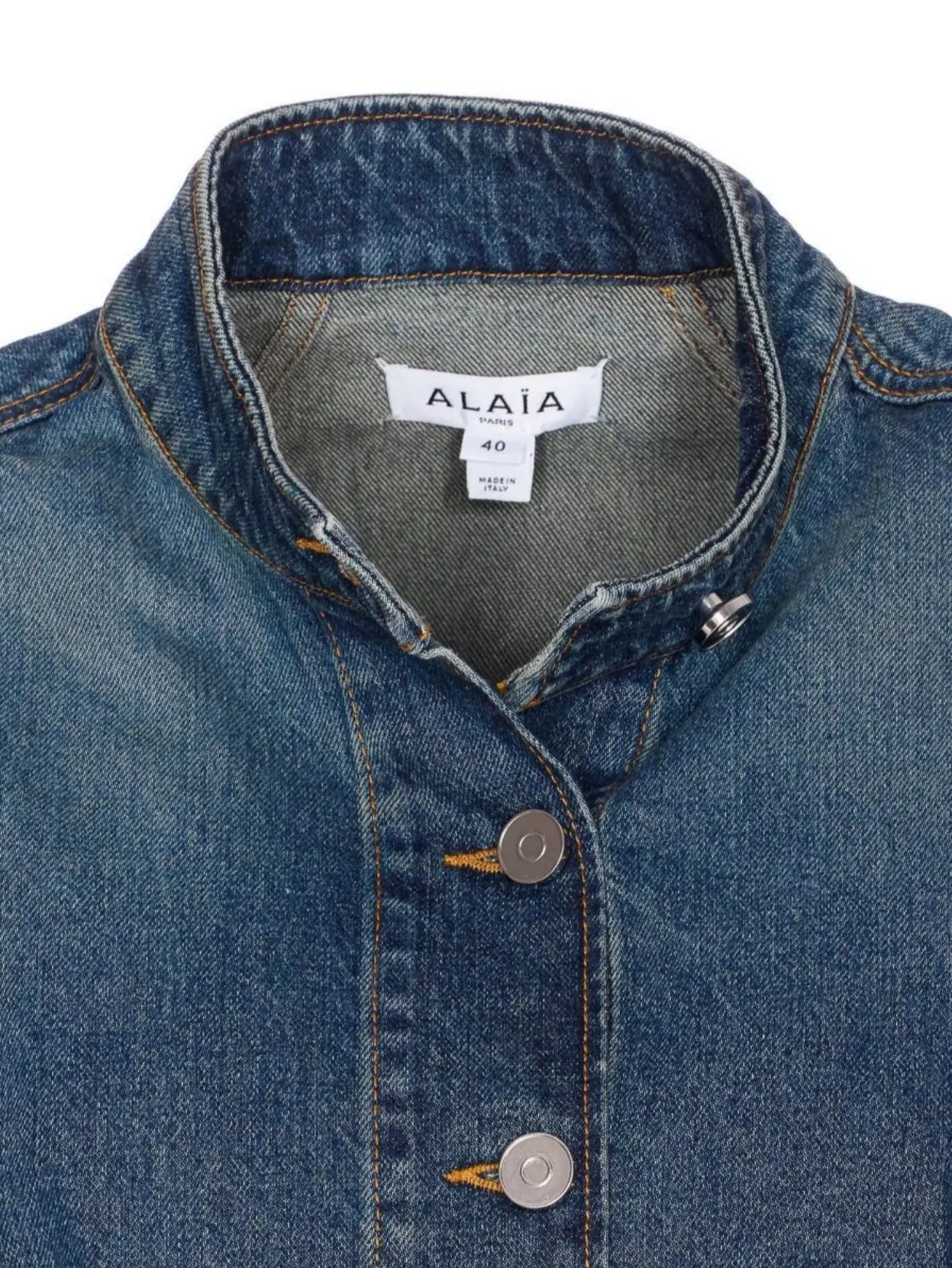 Alaïa Highneck Cropped Jacket Long Sleeves