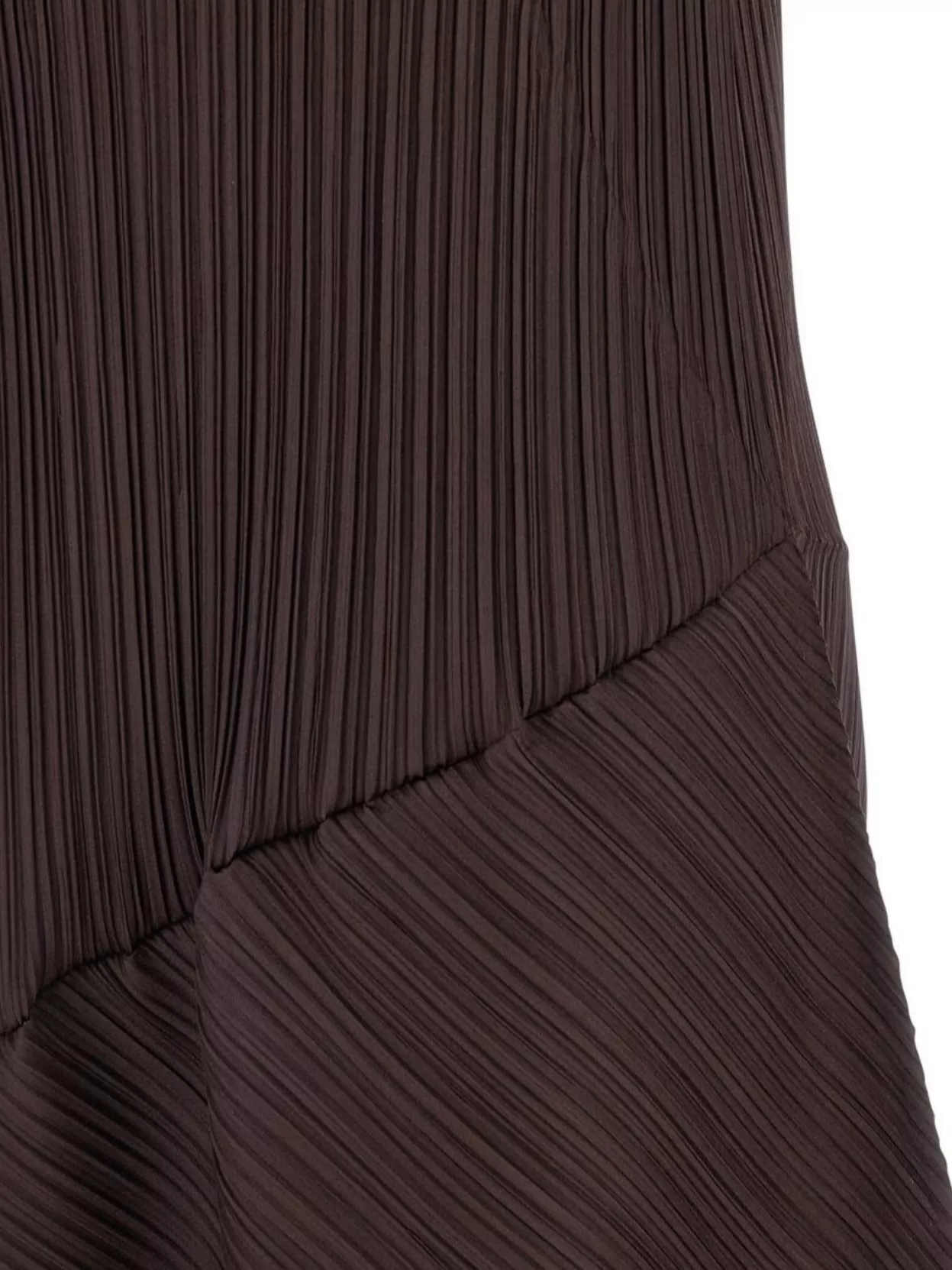 Pleats Please Issey Miyake Midi Dress With Asymmetric Hem And Cap Sleeves
