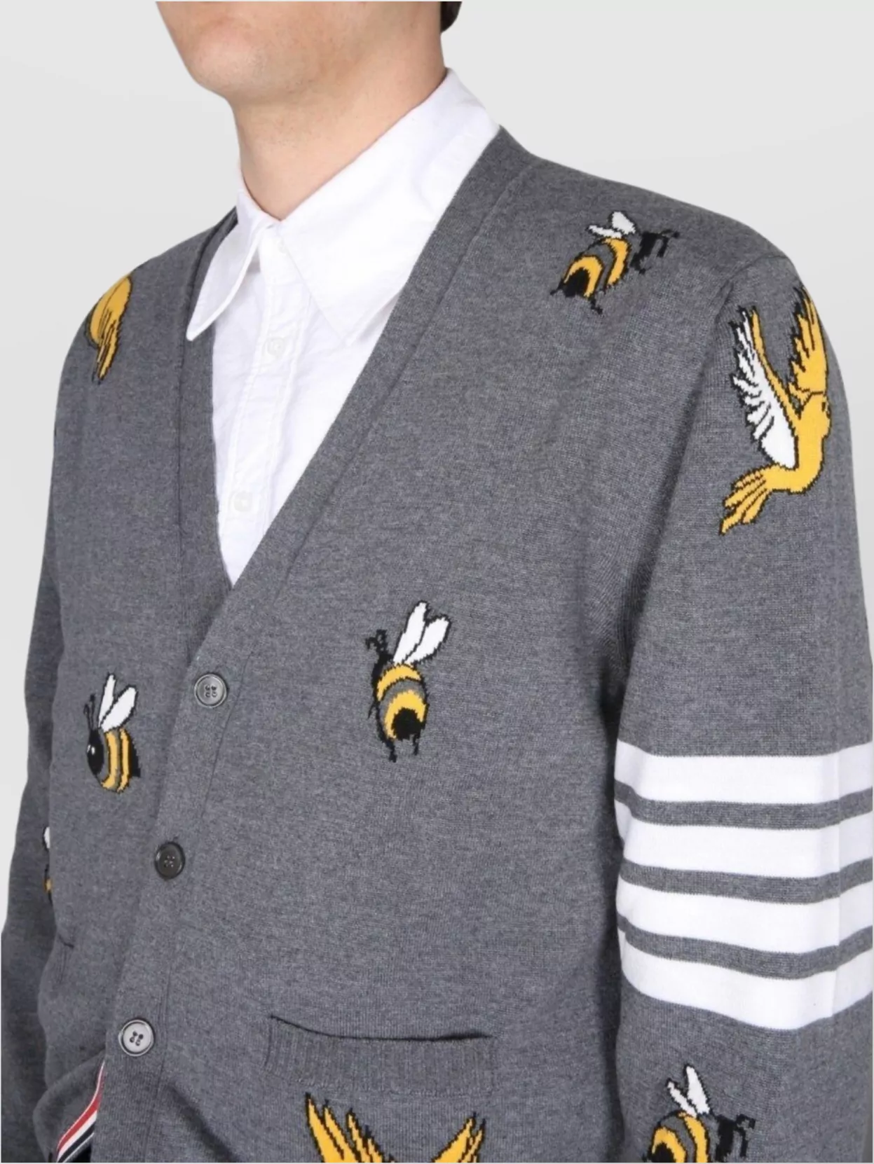 Thom Browne Birds & Bees Cardigan