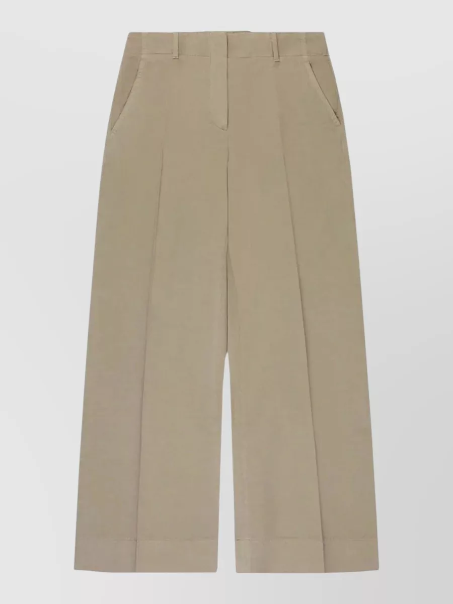 Incotex cotton cropped trousers