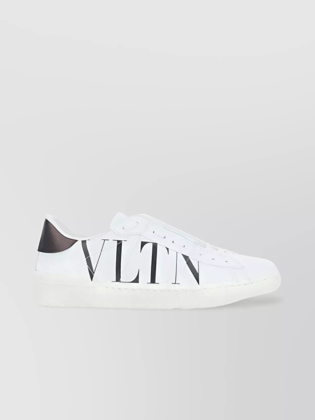 Shop Valentino Modern Sneakers With Round Toe And Flat Sole In White