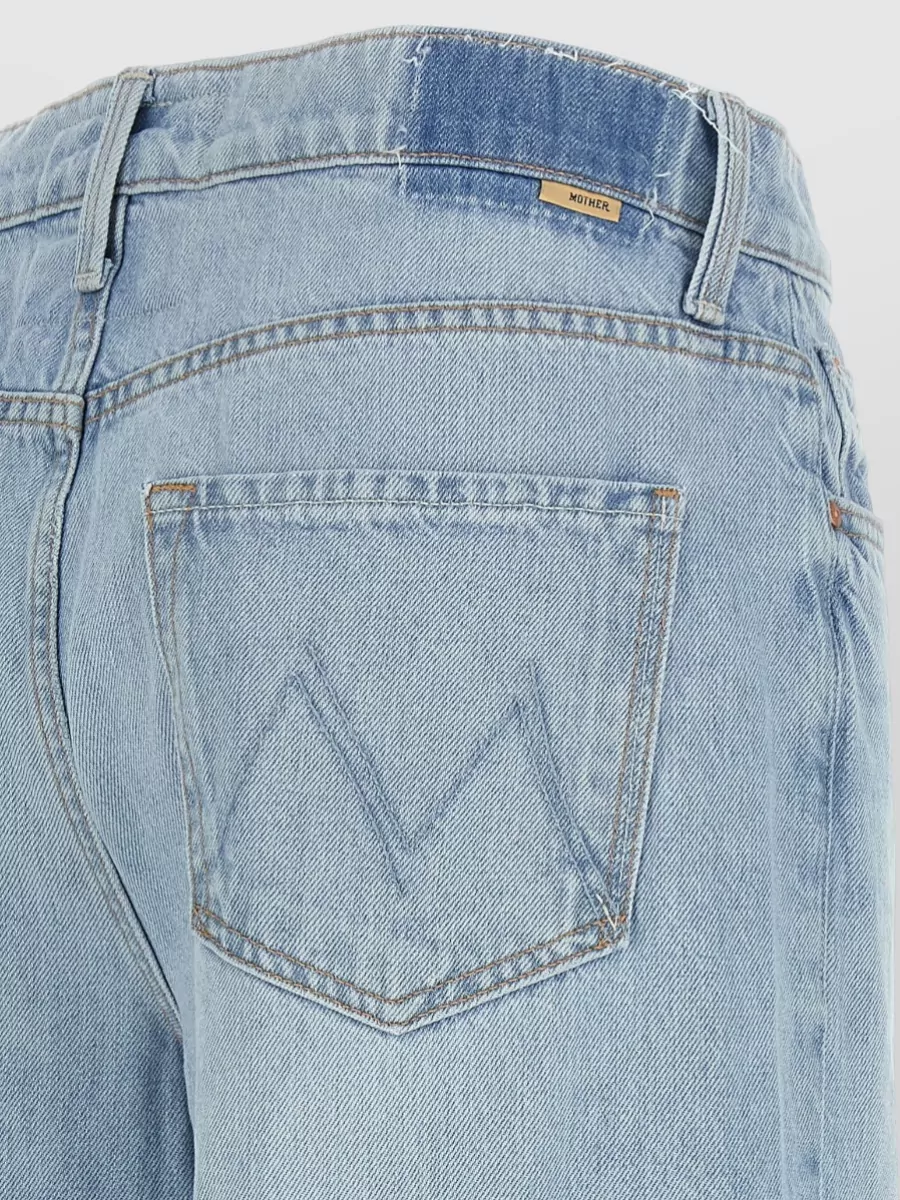 Mother Denim Mid-Rise Wide-Leg Jeans