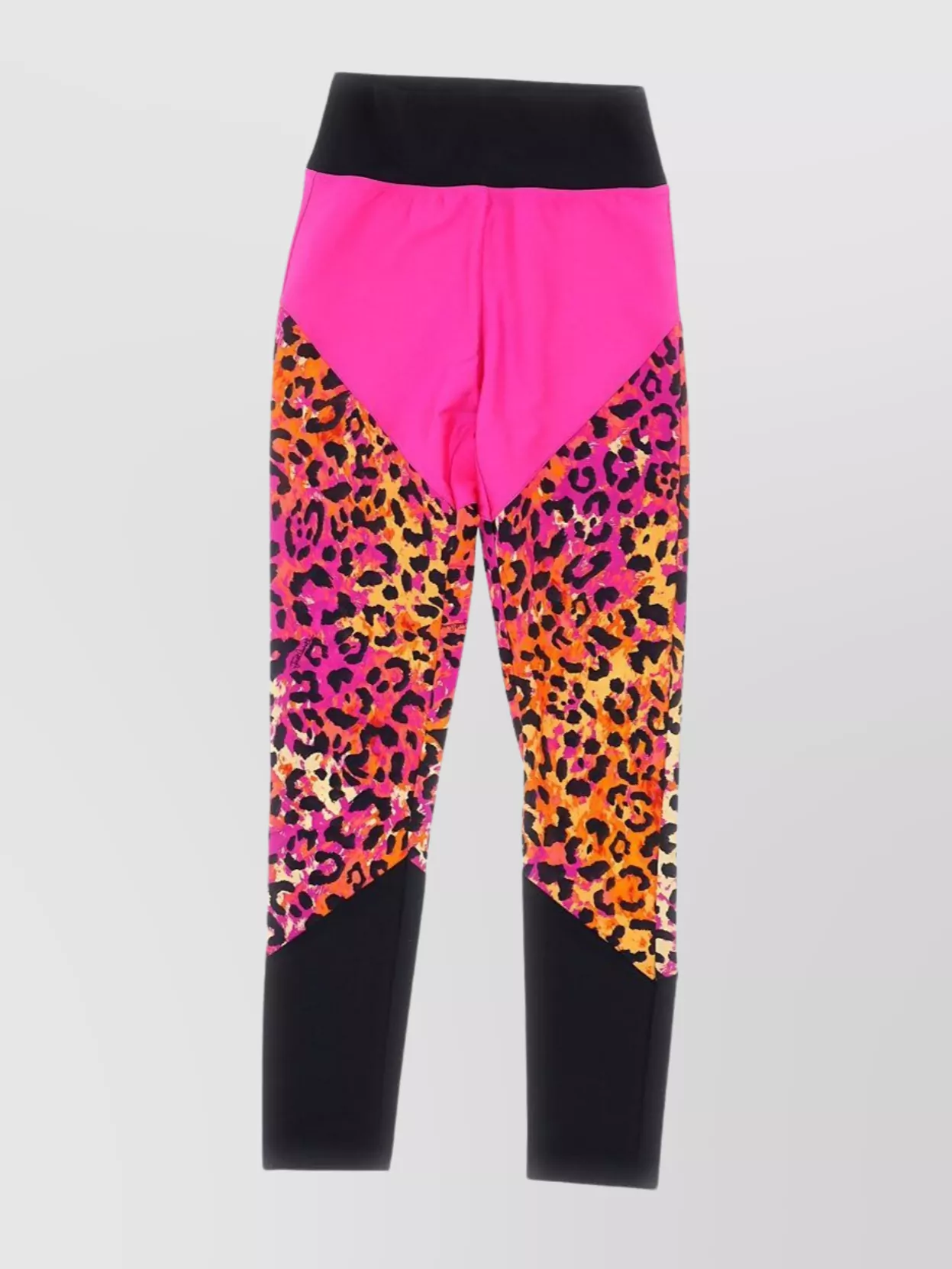 Just Cavalli Animal Print Color-block Jegging With Contrast Panels In Pink