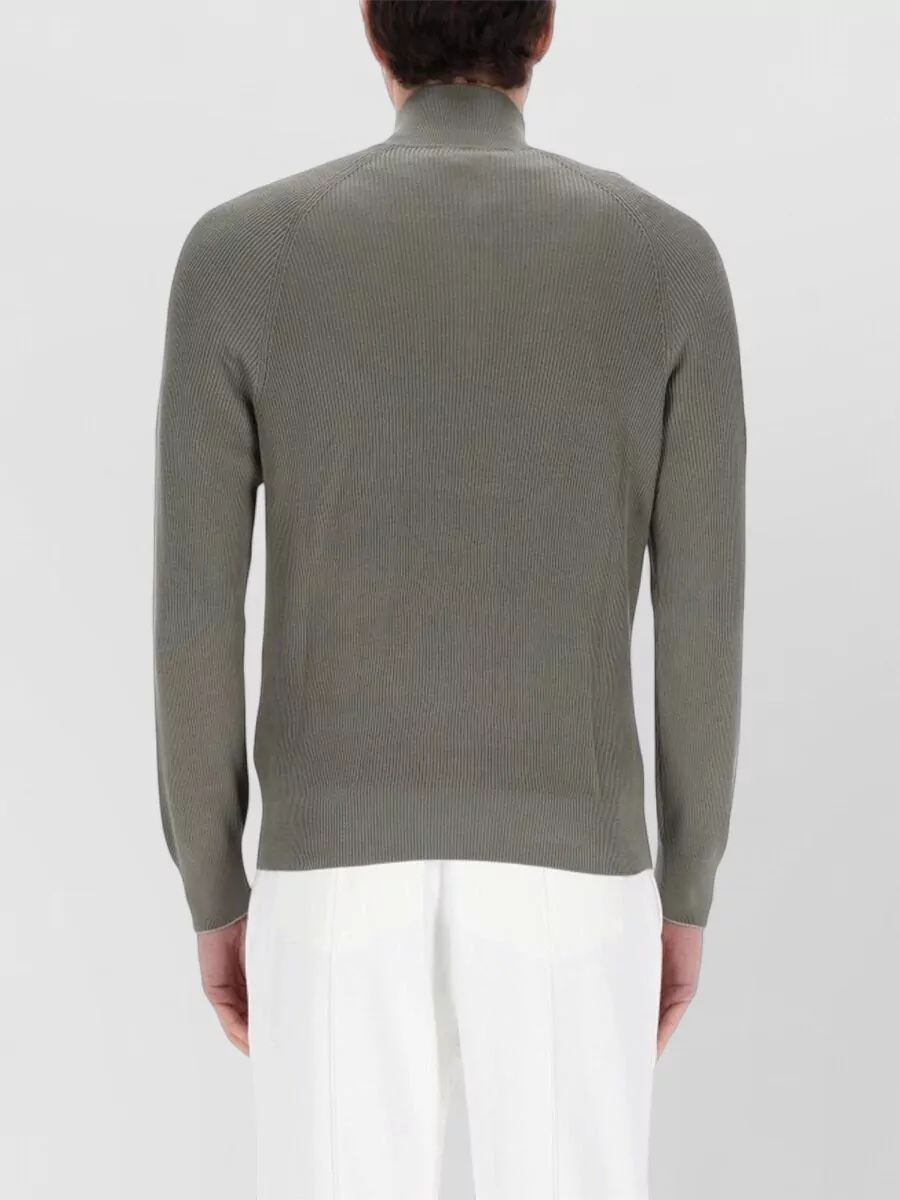 Brunello Cucinelli Cotton Zip Polo Shirt