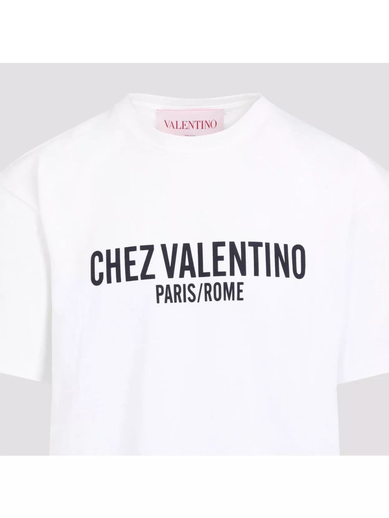 Valentino Logo-print Crewneck T-shirt In White