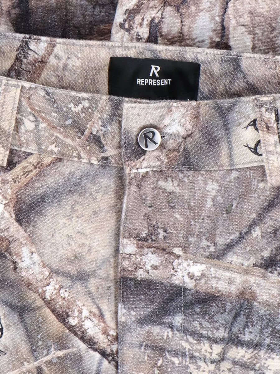Represent Cargo Trousers Camouflage Pattern