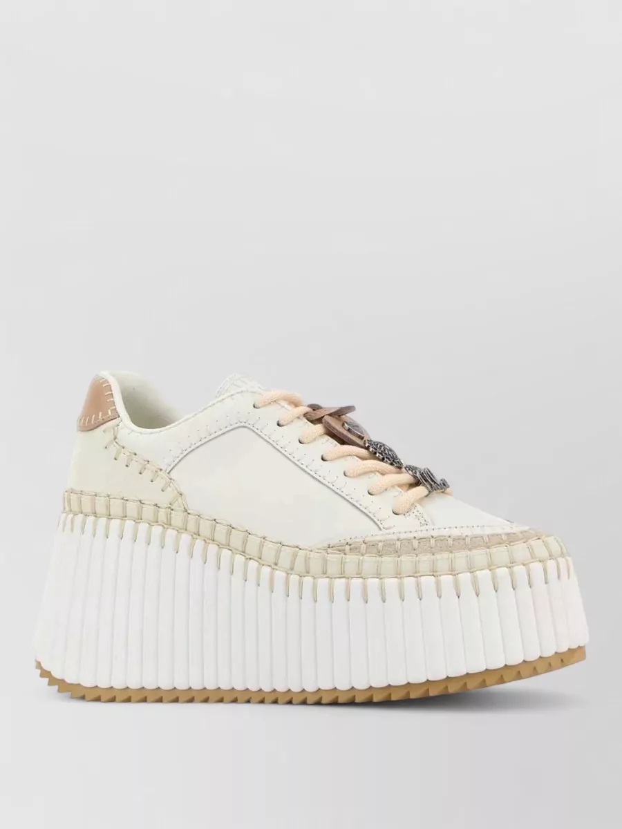 Chloé calf leather low-top sneakers