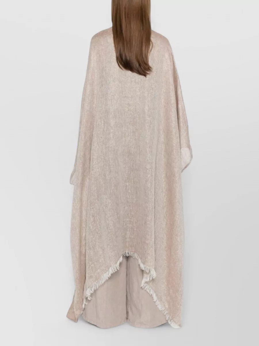 Fabiana Filippi Linen Fringed Poncho