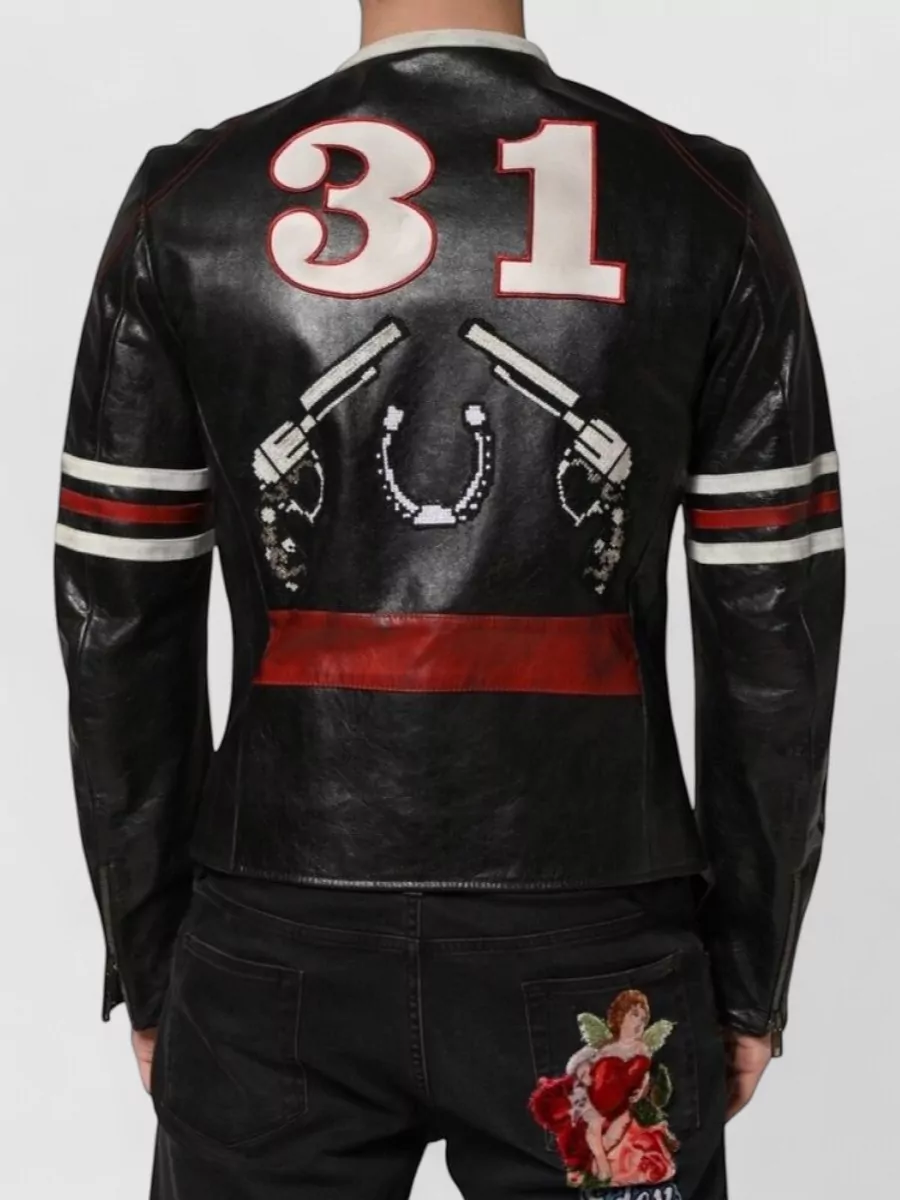 Dolce&Gabbana Leather Biker Jacket
