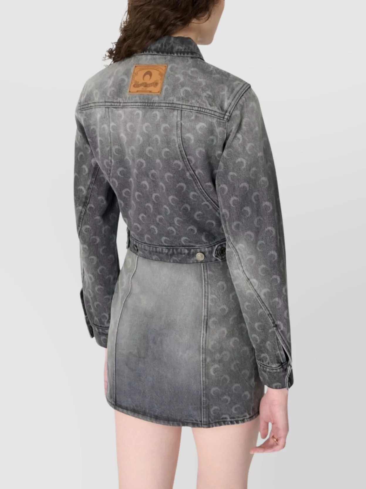 Marine Serre Celestial Denim Jacket Belted