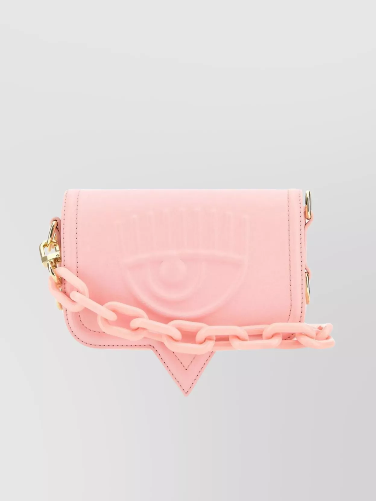 Shop Chiara Ferragni Eyelike Small Crossbody Bag In Synthetic Pink In Pastel