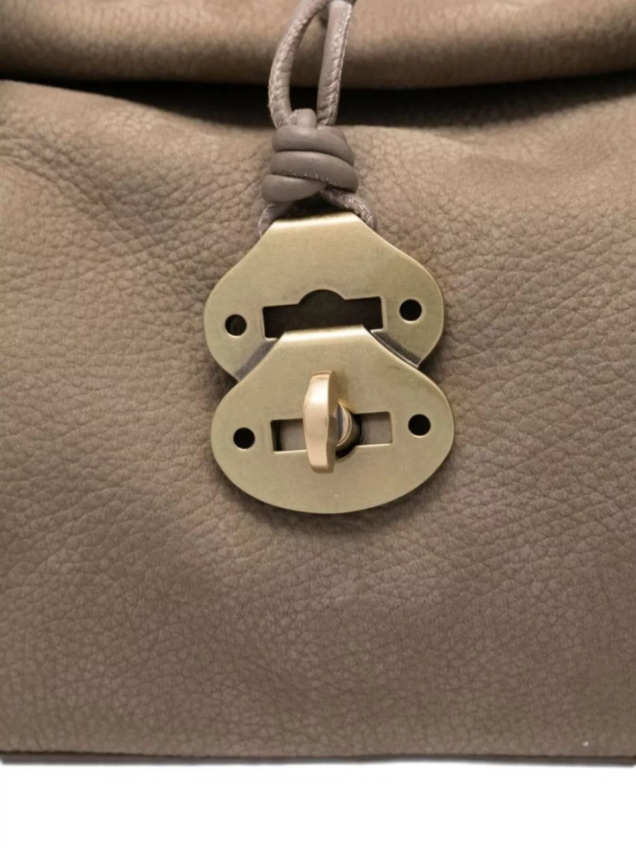 Zanellato Small Suede Leather Handbag With Top Handle