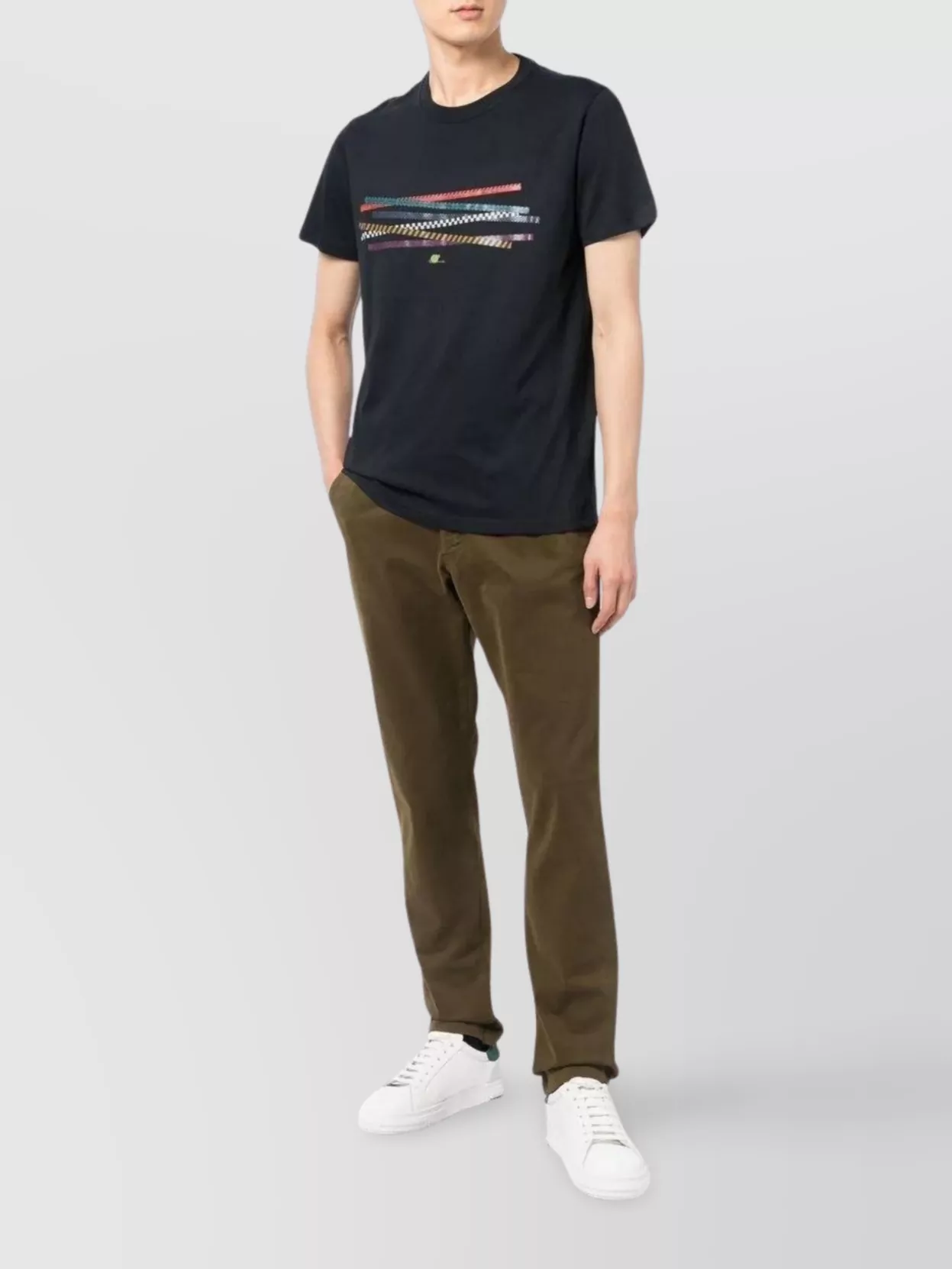 Shop Paul Smith Straight-leg Chino Trousers Organic Cotton